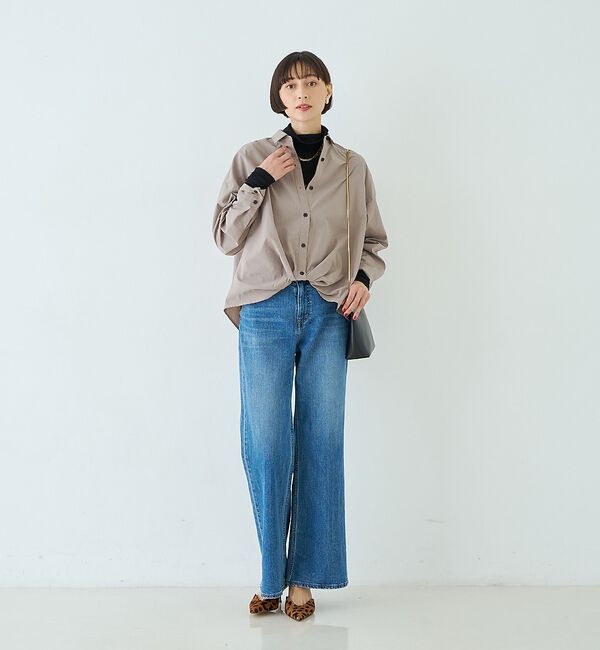 Rouge vif「前後2WAYウール釦テレコタートルカットソー」|Tシャツ・カットソー|