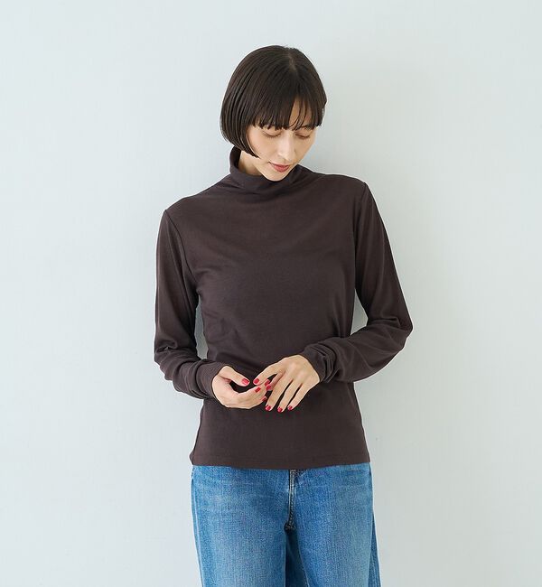 Rouge vif「前後2WAYウール釦テレコタートルカットソー」|Tシャツ・カットソー|