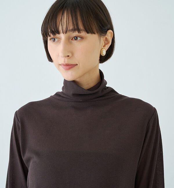 Rouge vif「前後2WAYウール釦テレコタートルカットソー」|Tシャツ・カットソー|