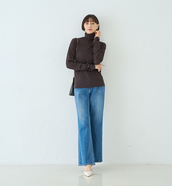 Rouge vif「前後2WAYウール釦テレコタートルカットソー」|Tシャツ・カットソー|