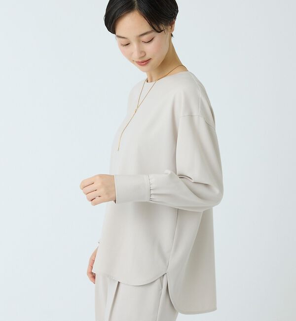 abahouse mavie「【エニデイカセット】Tブラウス」|シャツ・ブラウス|グレージュ
