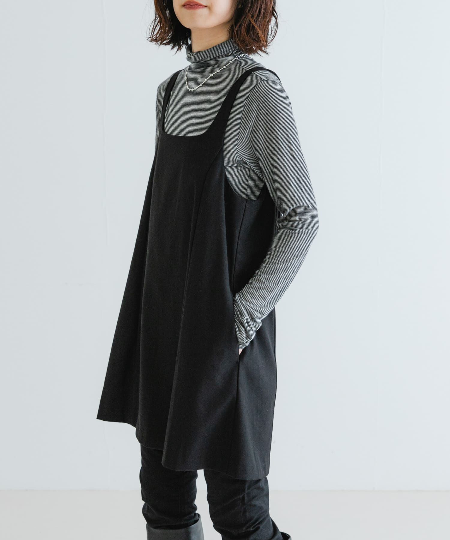 URBAN RESEARCH「スクエアネックミニジャンパーワンピース」|ワンピース|