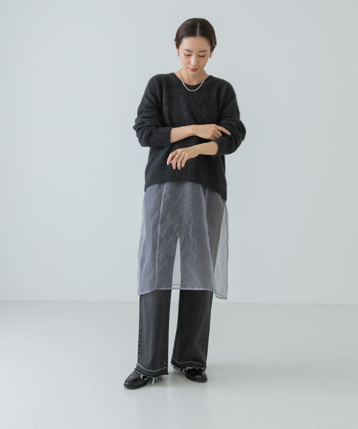 URBAN RESEARCH「オーガンジーシアーキャミワンピース」|ワンピース|