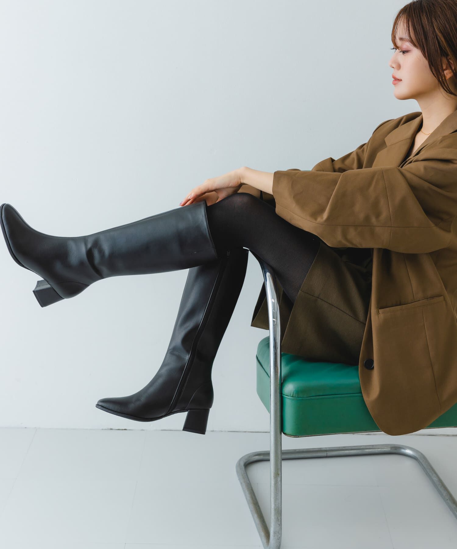 RODE SKO「『MADE IN JAPAN』5.5センチスクエアトゥロングブーツ」|ショートブーツ|