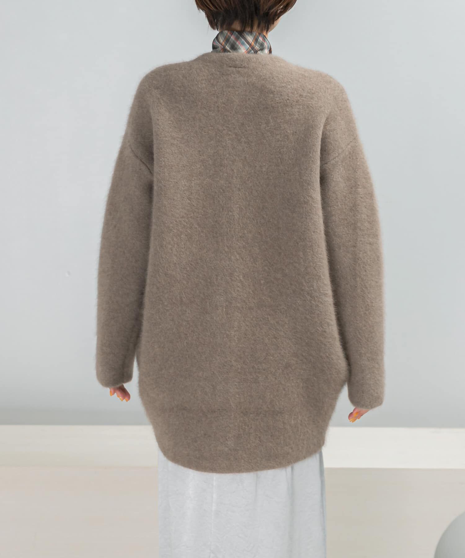 URBAN RESEARCH ROSSO「ELENDEEK　CREW-NECK RACCOON MIX WCARDIGAN」|カーディガン|