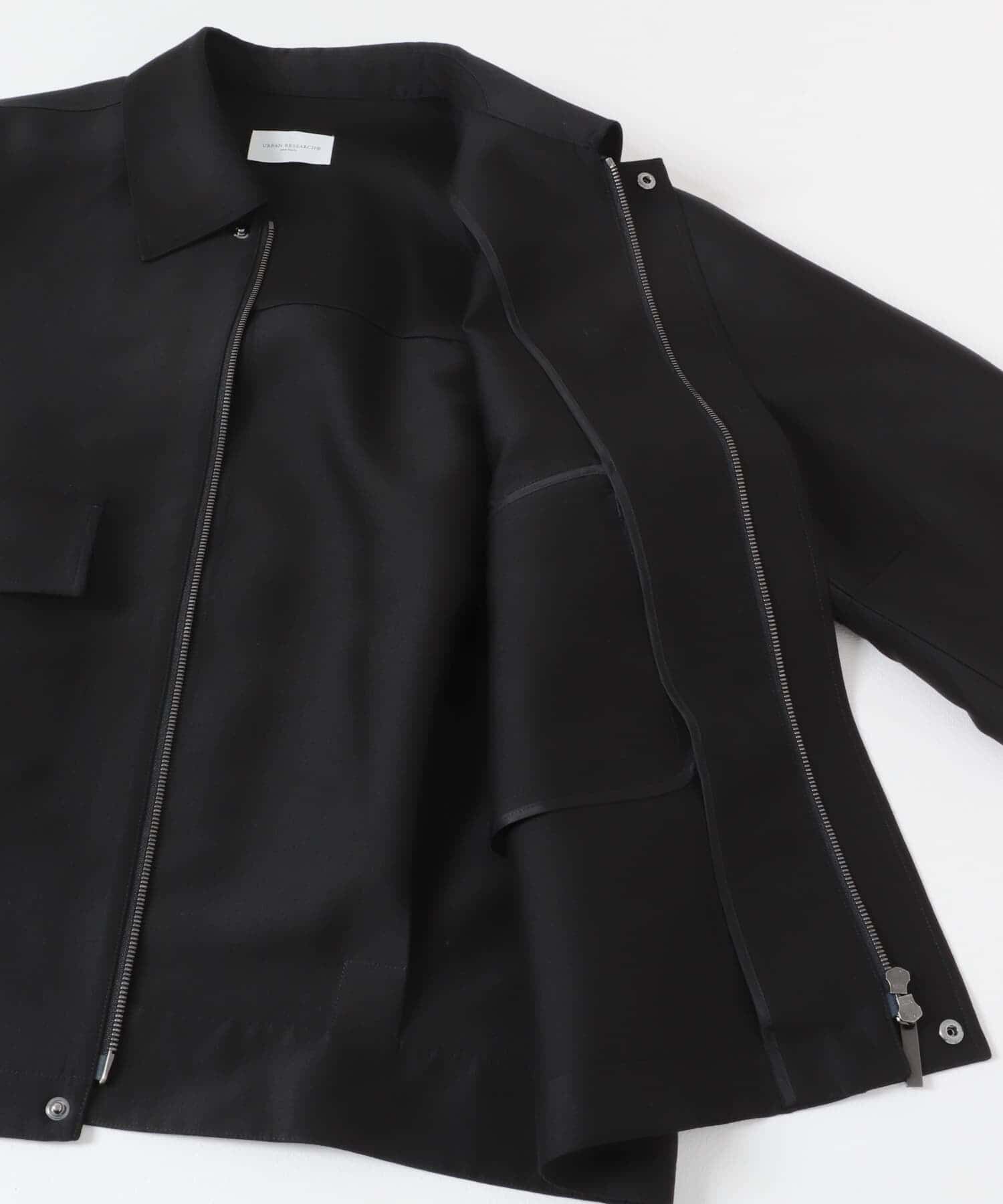URBAN RESEARCH「new basic　WOOL SILK BOX JACKET」|ノーカラーコート|