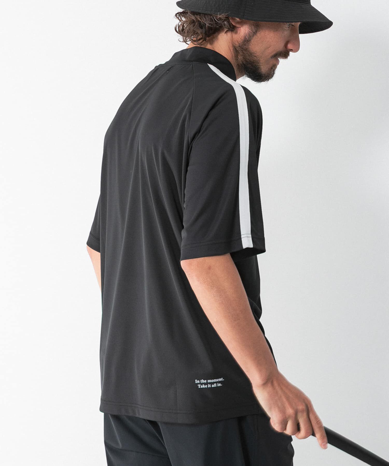 Sonny Label 「OOPS　吸水速乾ラインモックネックTシャツ」|Tシャツ・カットソー|