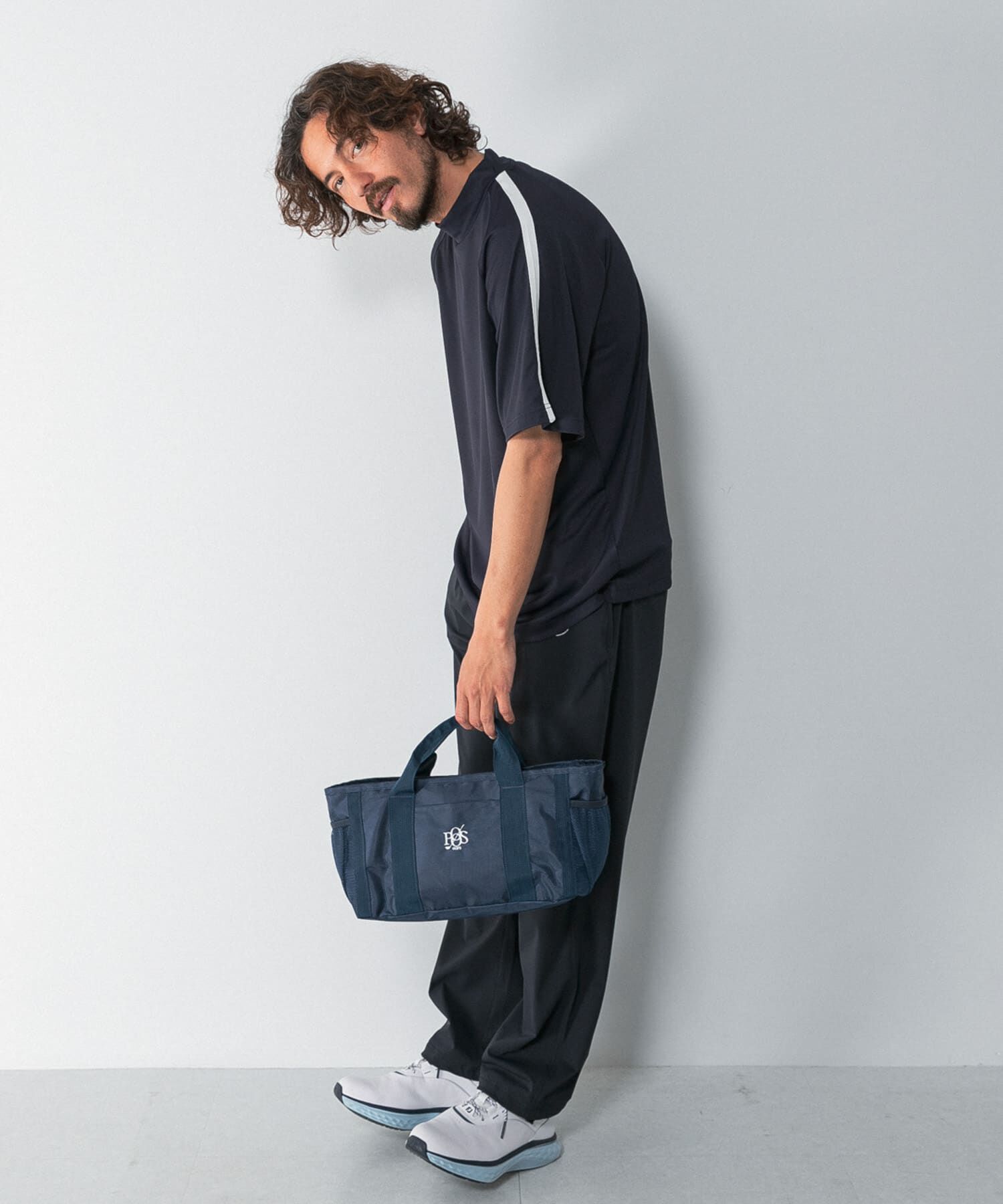Sonny Label 「OOPS　吸水速乾ラインモックネックTシャツ」|Tシャツ・カットソー|