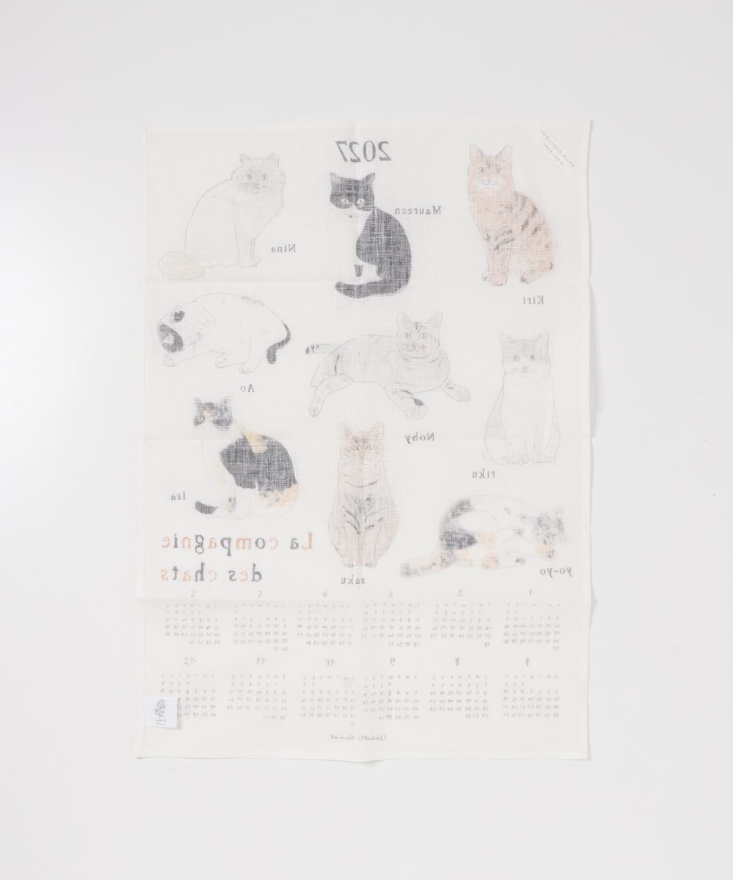 URBAN RESEARCH DOORS「fog linen work　2027 リネン カレンダー ねこの仲間たち」|その他|