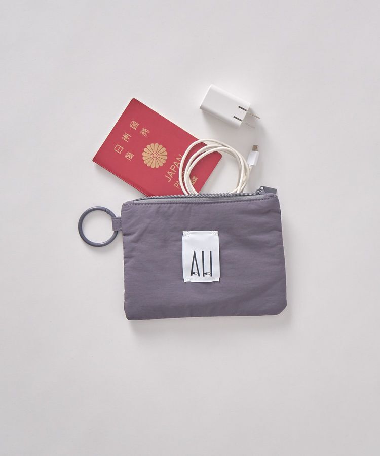 AMERICAN HOLIC「【ホリホリ】パデットスクエアポーチ」|ポーチ|Charcoal Gray