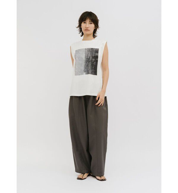 MIDIUMISOLID「MIDIUMISOLID for Ladies フォグフォイルノースリーブトップス」|Tシャツ・カットソー|