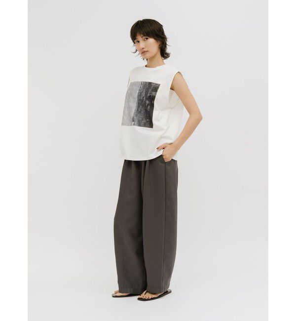 MIDIUMISOLID「MIDIUMISOLID for Ladies フォグフォイルノースリーブトップス」|Tシャツ・カットソー|