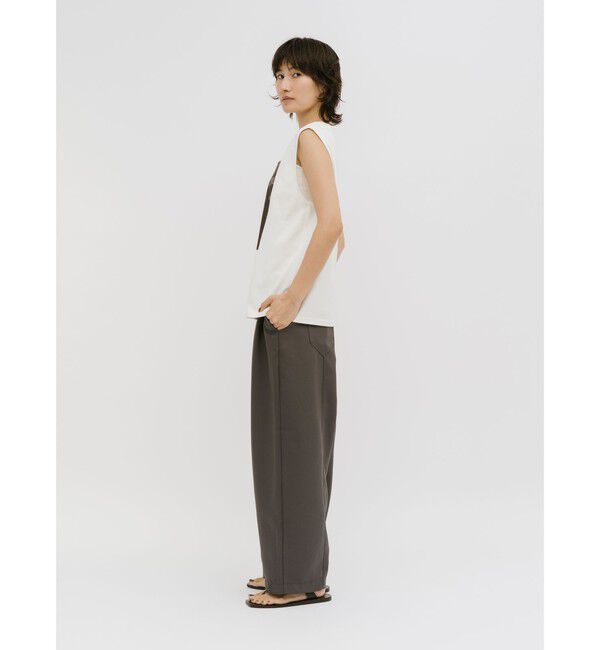 MIDIUMISOLID「MIDIUMISOLID for Ladies フォグフォイルノースリーブトップス」|Tシャツ・カットソー|