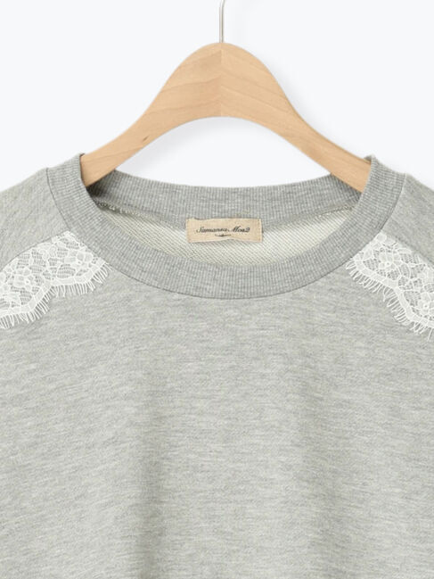 Samansa Mos2「◆レースデザインスウェット」|Tシャツ・カットソー|