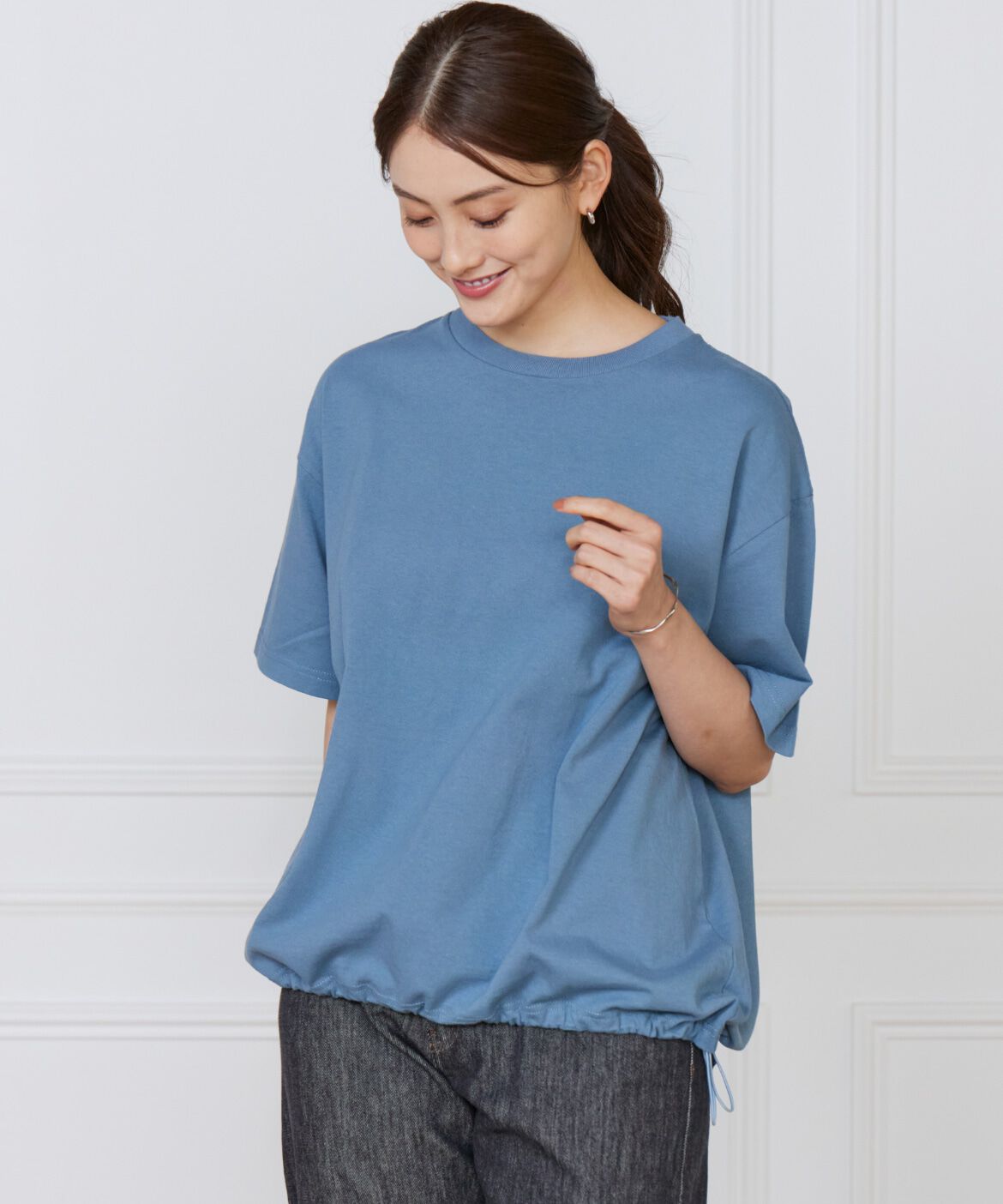 DAY by DAY it&rsquo;s international「ドロストヘムTシャツ」|Tシャツ・カットソー|ブルーグレー4