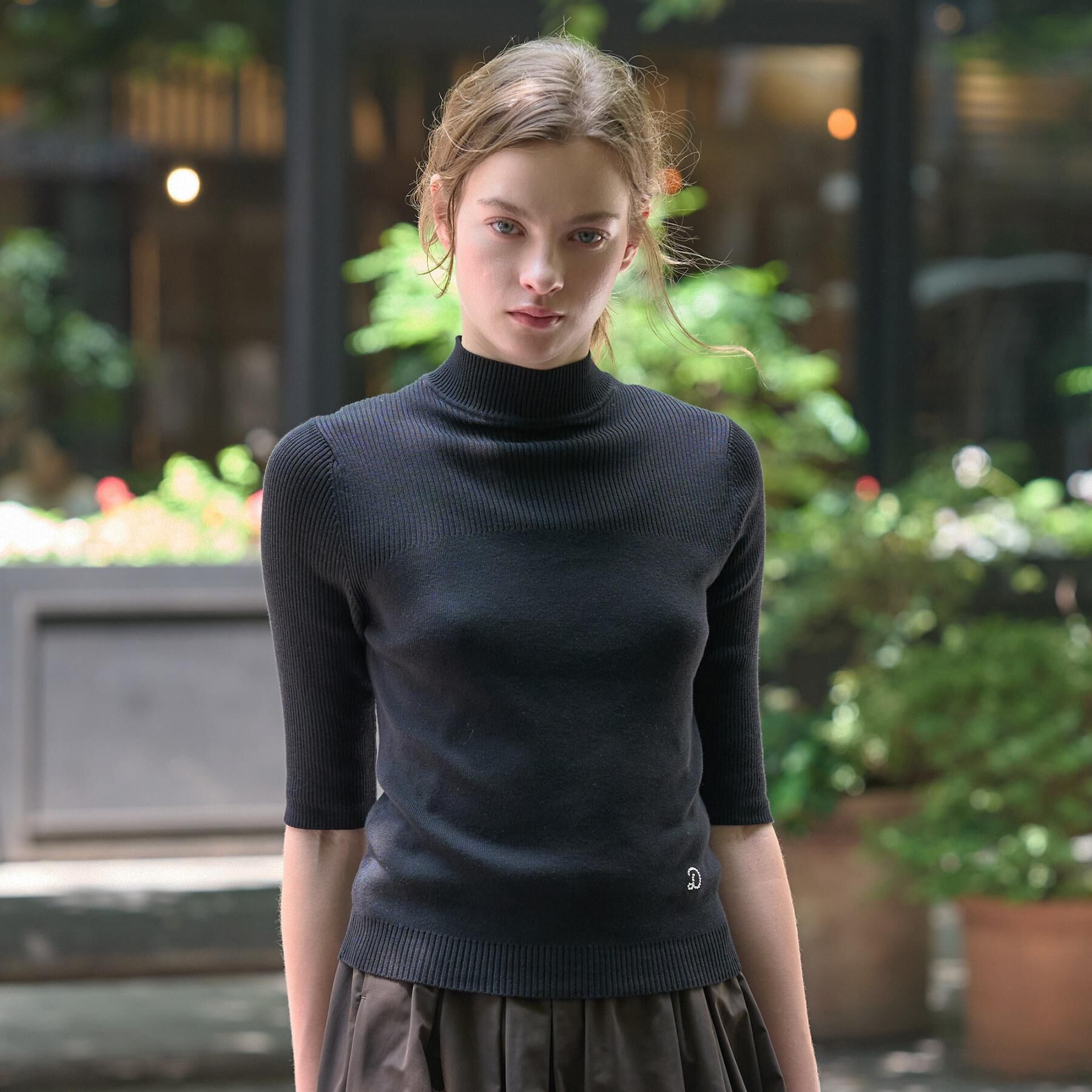 DRESSTERIOR「【接触冷感】クールタッチ ハーフスリーブニット」|ニット・セーター|