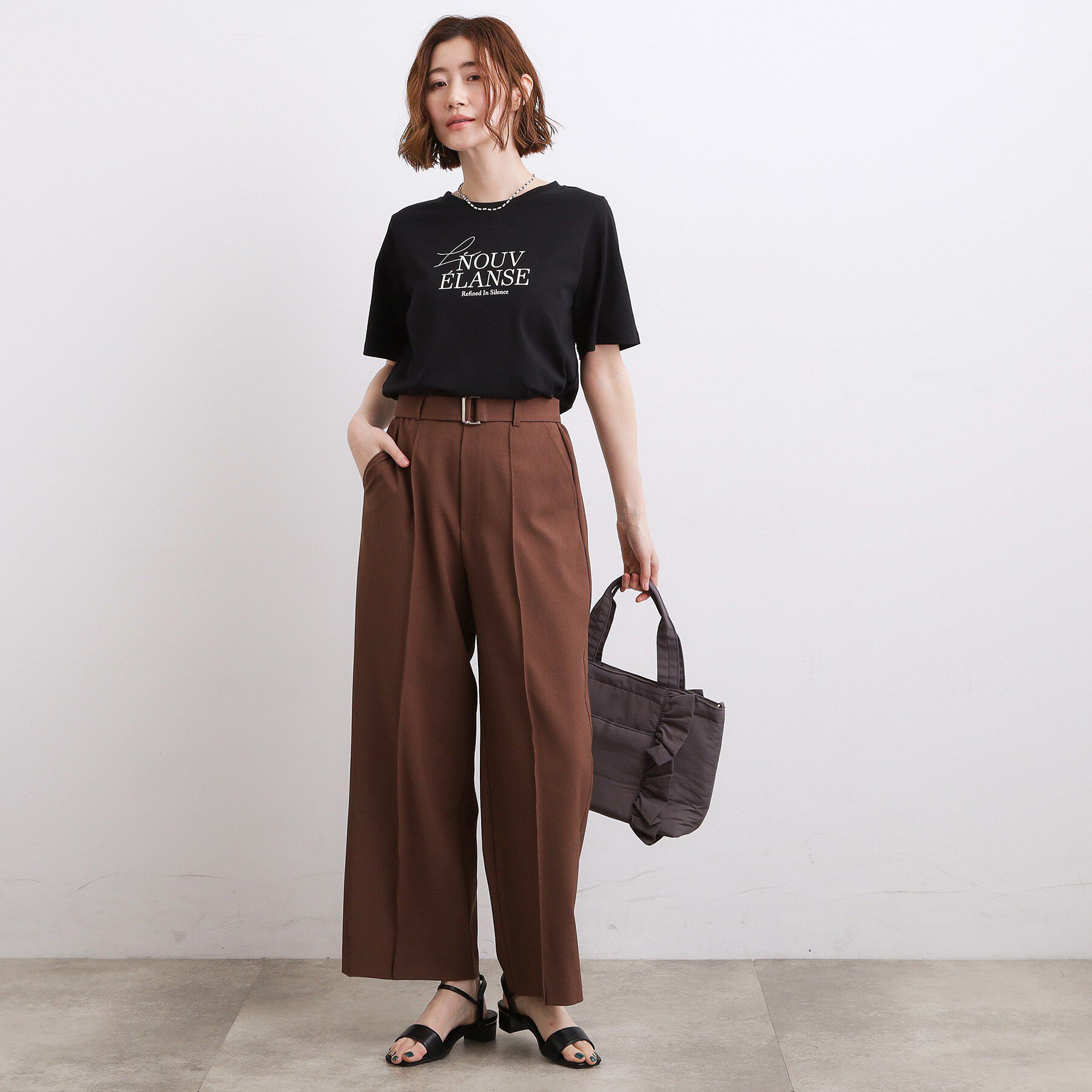grove「【吸水速乾・UVカット・マシンウォッシャブル】ベーシックMIXロゴプリントT」|Tシャツ・カットソー|