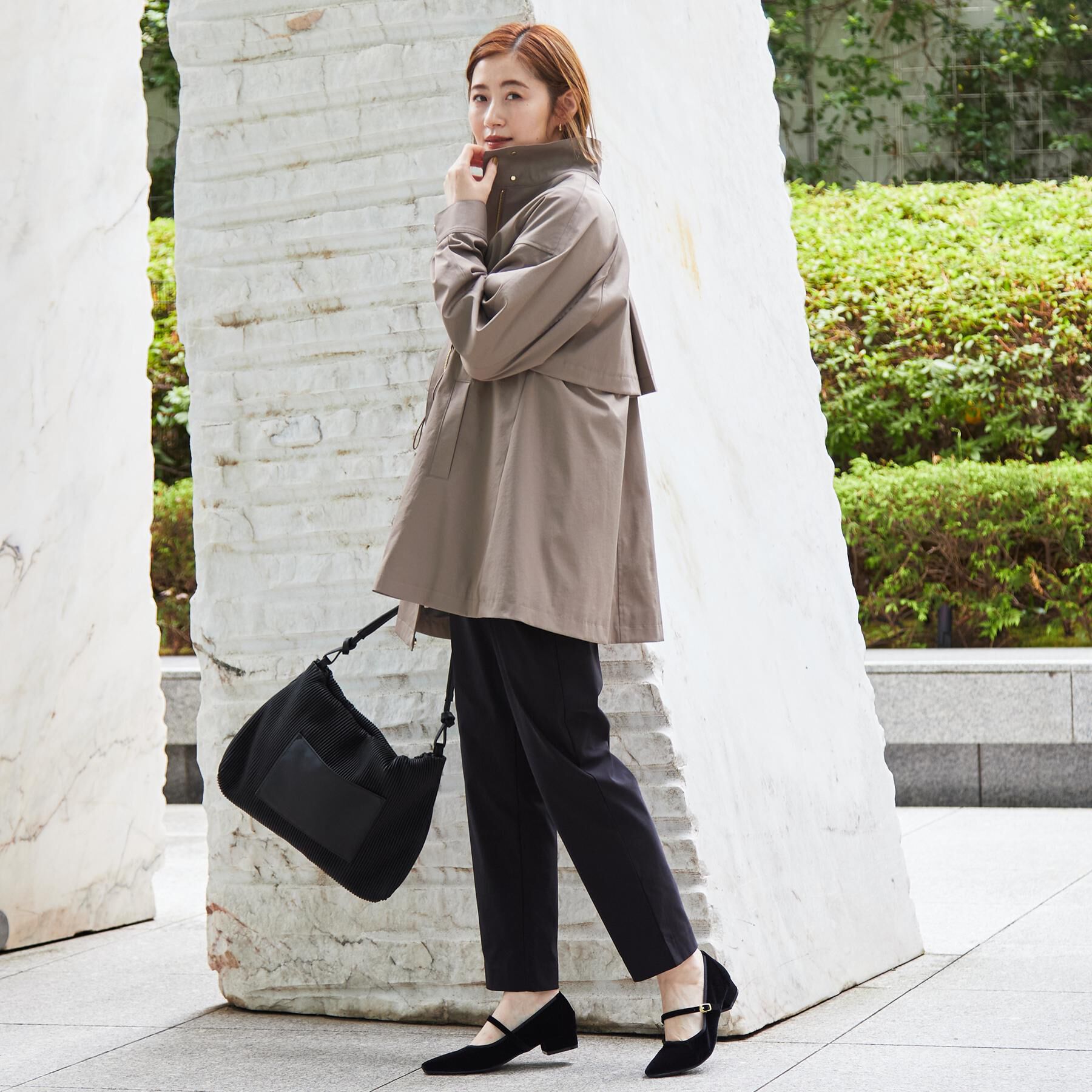 grove「【撥水／シルエット2WAY】さっと羽織って、こなれる。スタンドネックテントラインコート」|その他|