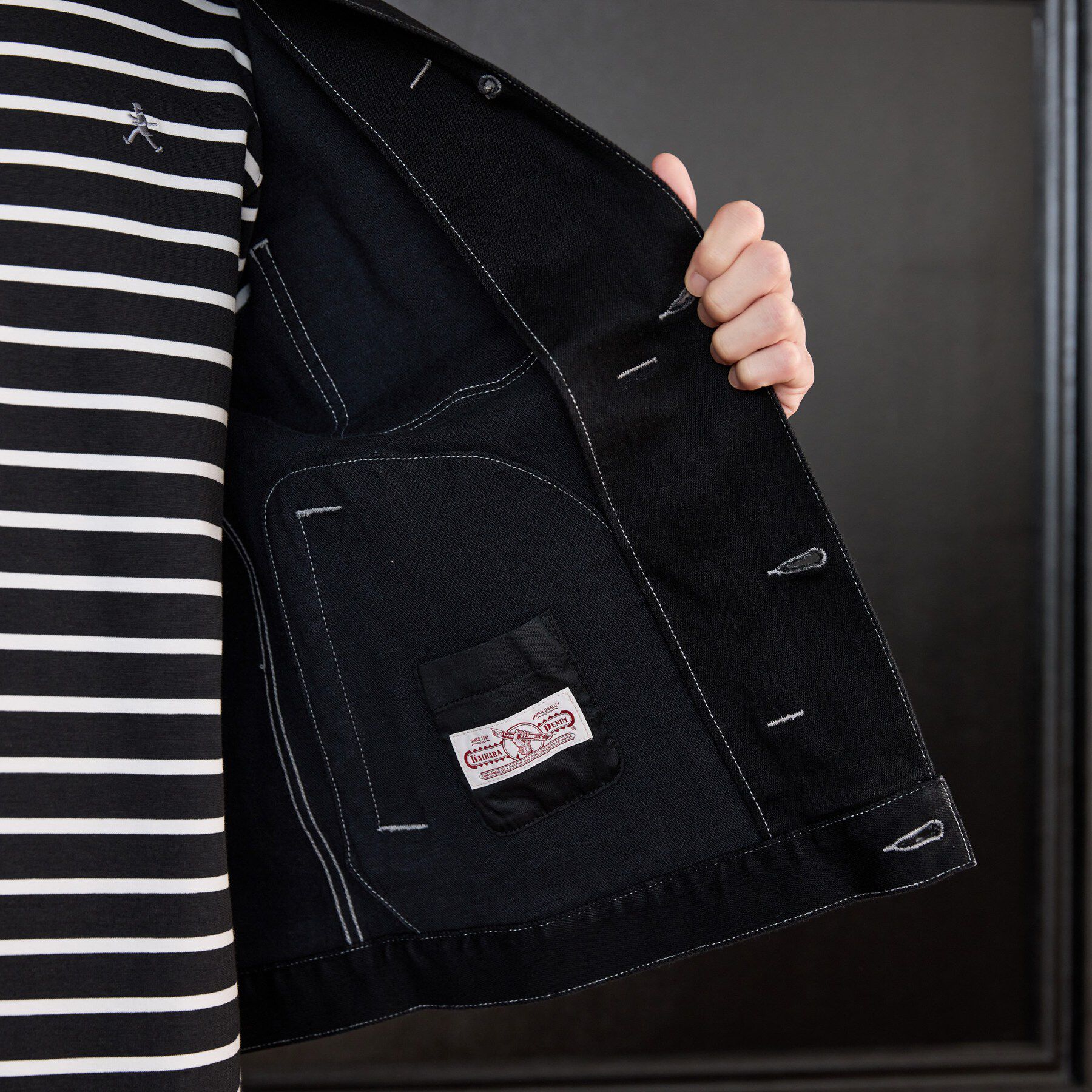 TAKEO KIKUCHI「【BOWLER HAT LABEL】ブラックデニムGジャン」|デニムジャケット|