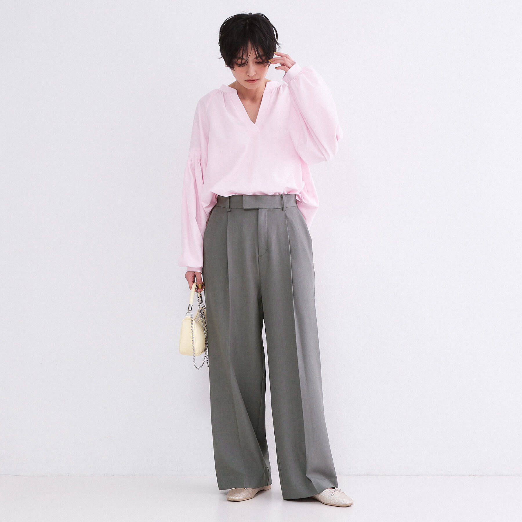 OPAQUE.CLIP「美脚ストレッチストレートワイドパンツ【洗濯機OK】」|その他|