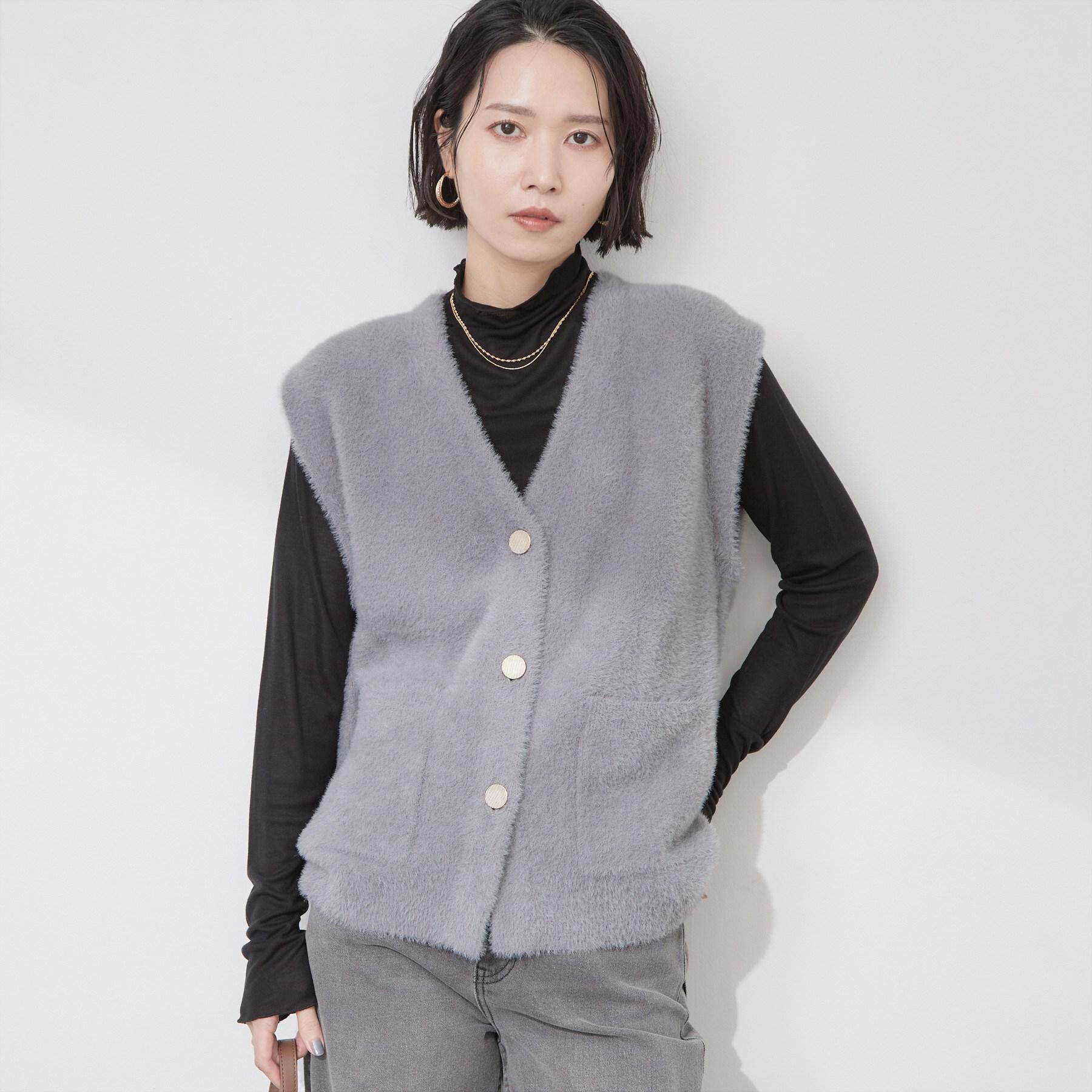 OPAQUE.CLIP「なめらかシアーハイネックカットソー【洗濯機OK／抗ピル】」|Tシャツ・カットソー|