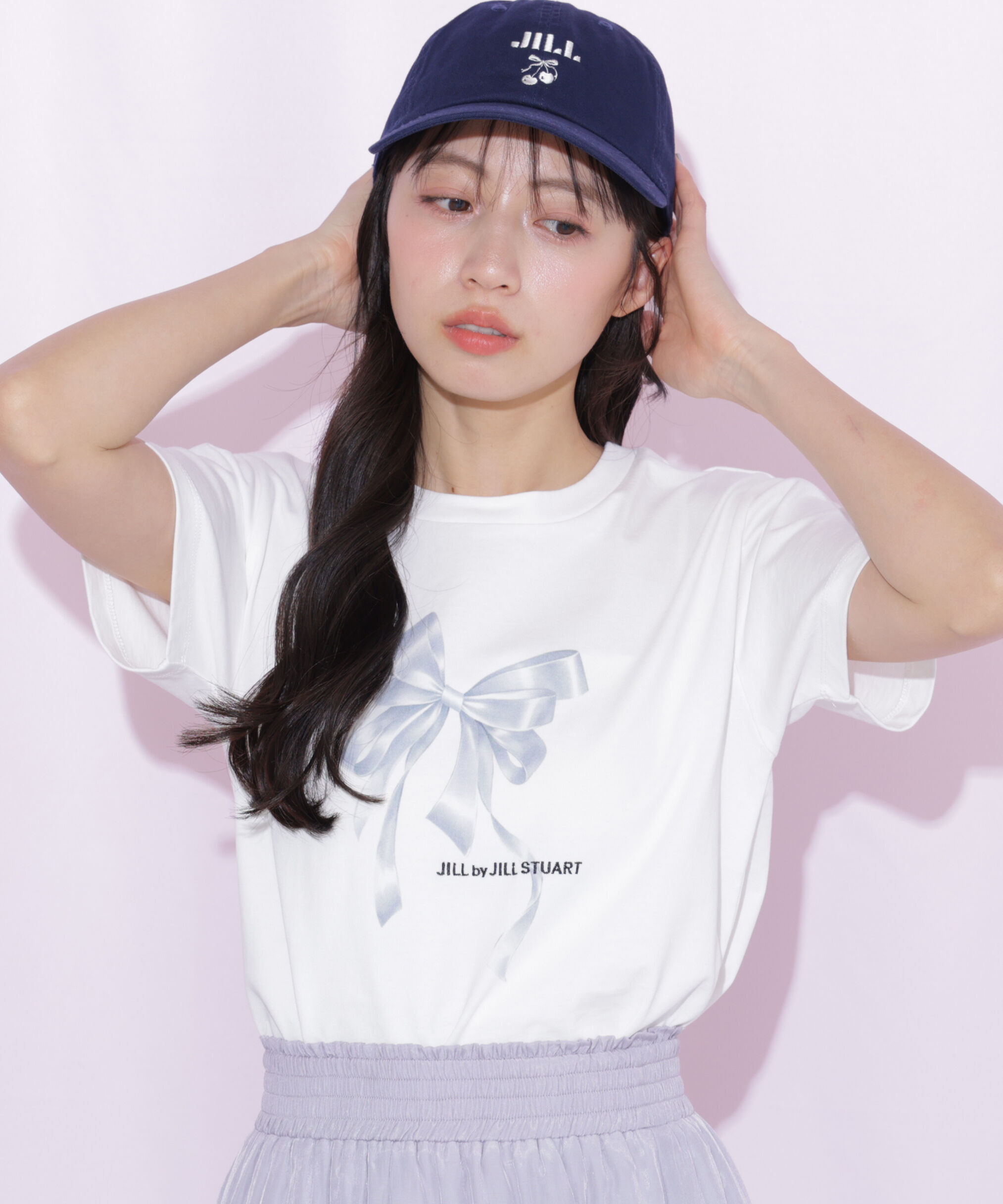  「フォトジェニックリボンTシャツ」|Tシャツ・カットソー|ホワイトグレ 1