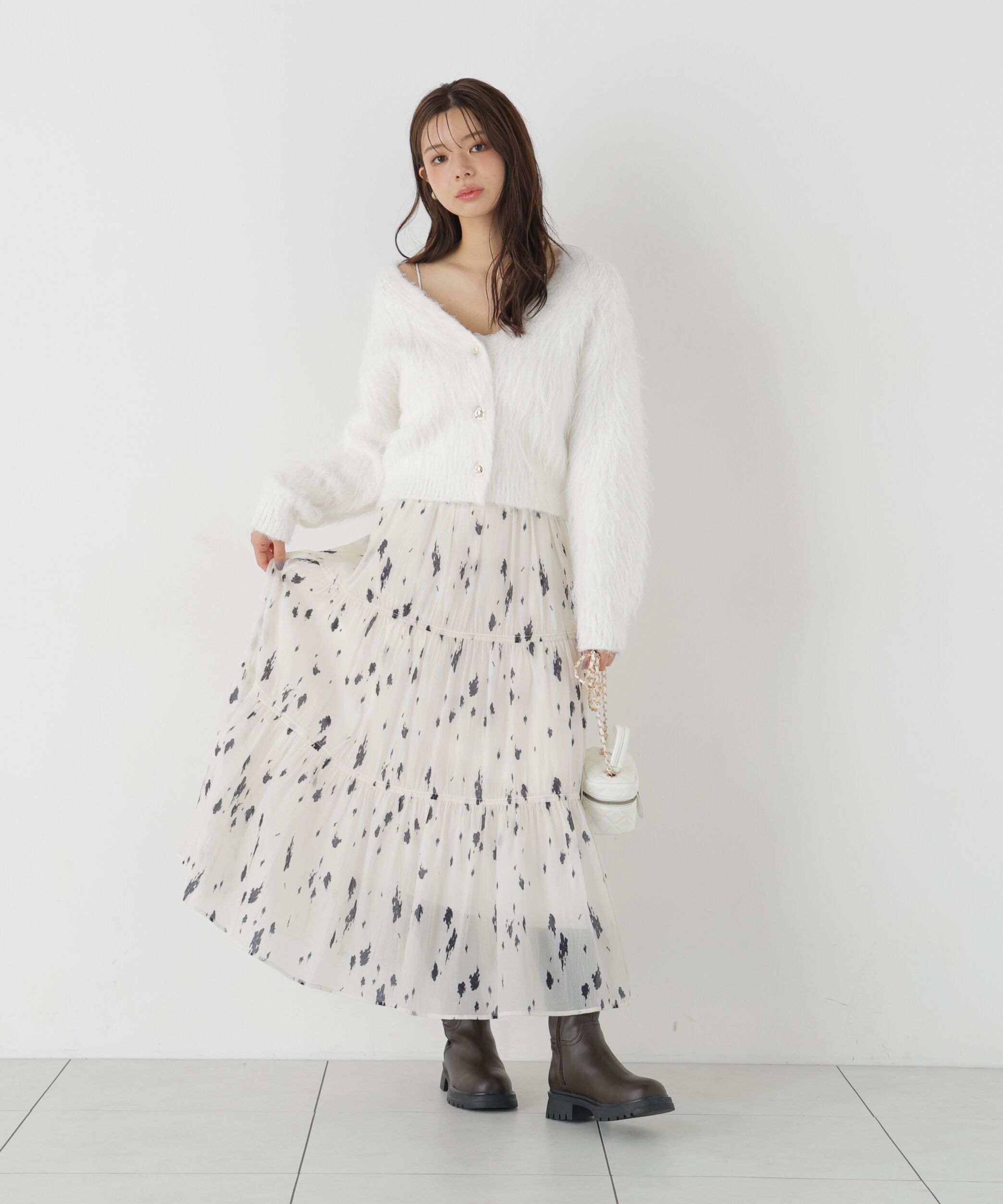 PROPORTION BODY DRESSING「楊柳加工ティアードスカート」|スカート|