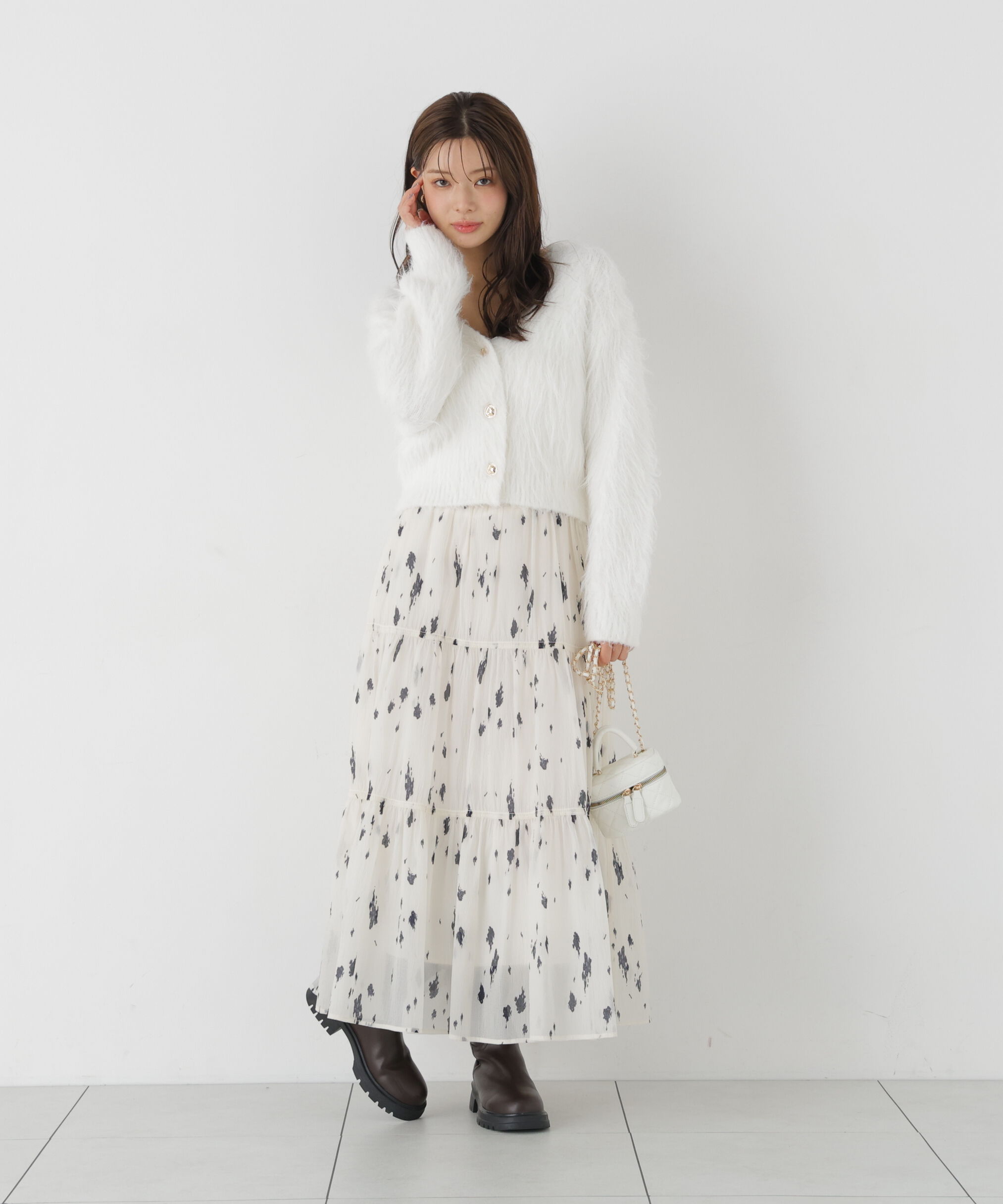 PROPORTION BODY DRESSING「楊柳加工ティアードスカート」|スカート|