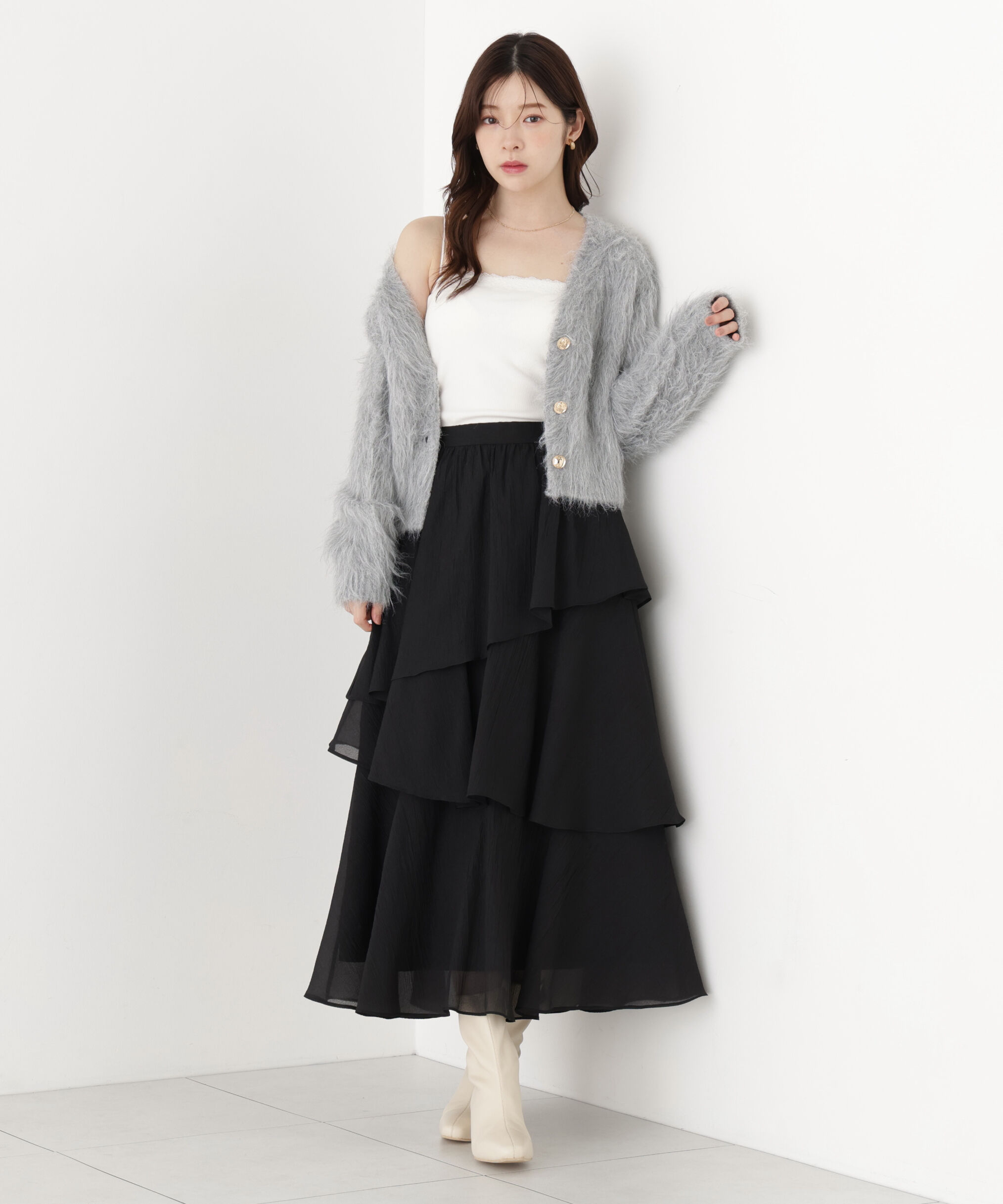 PROPORTION BODY DRESSING「ヘムティアードスカート」|スカート|