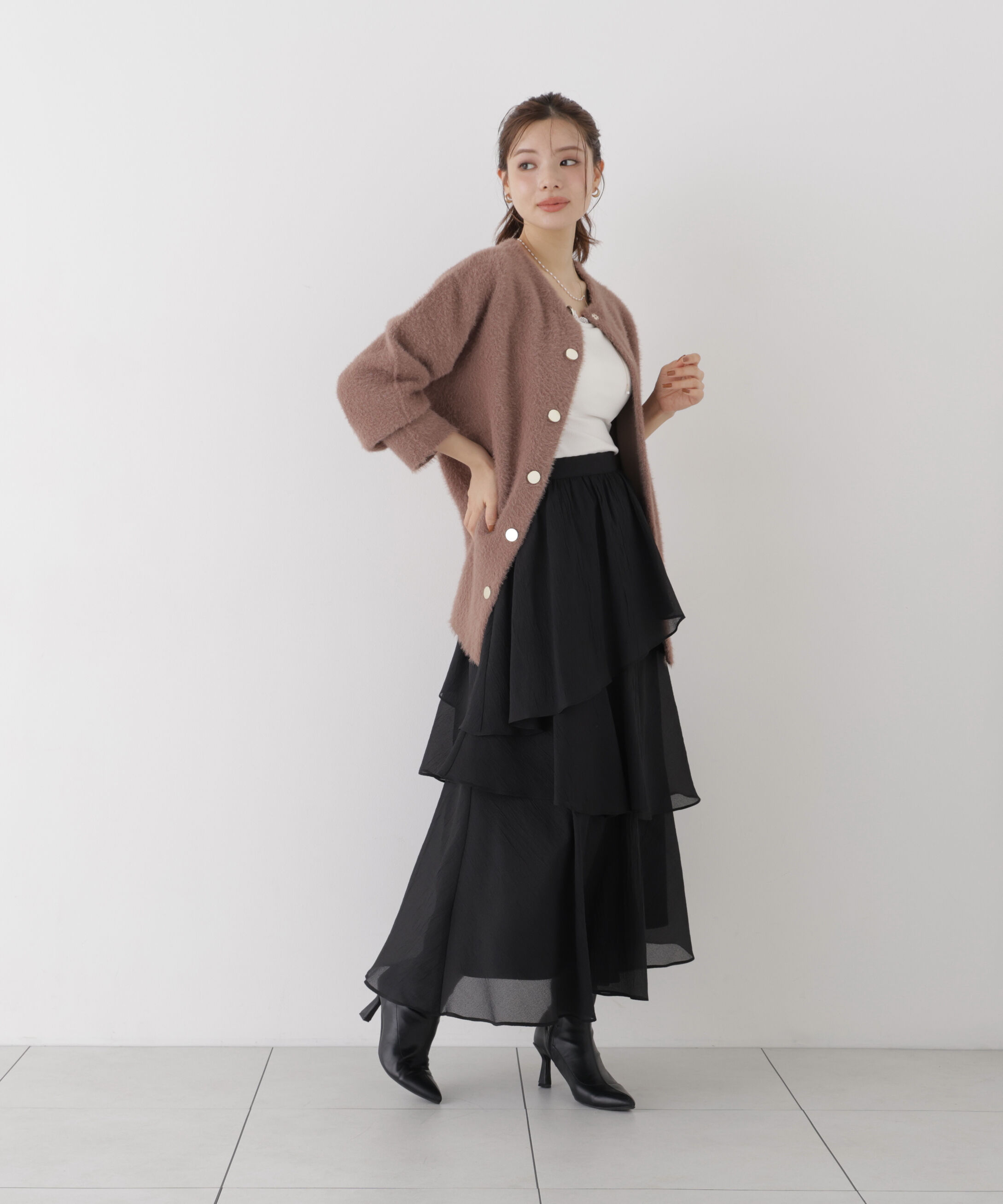 PROPORTION BODY DRESSING「ヘムティアードスカート」|スカート|