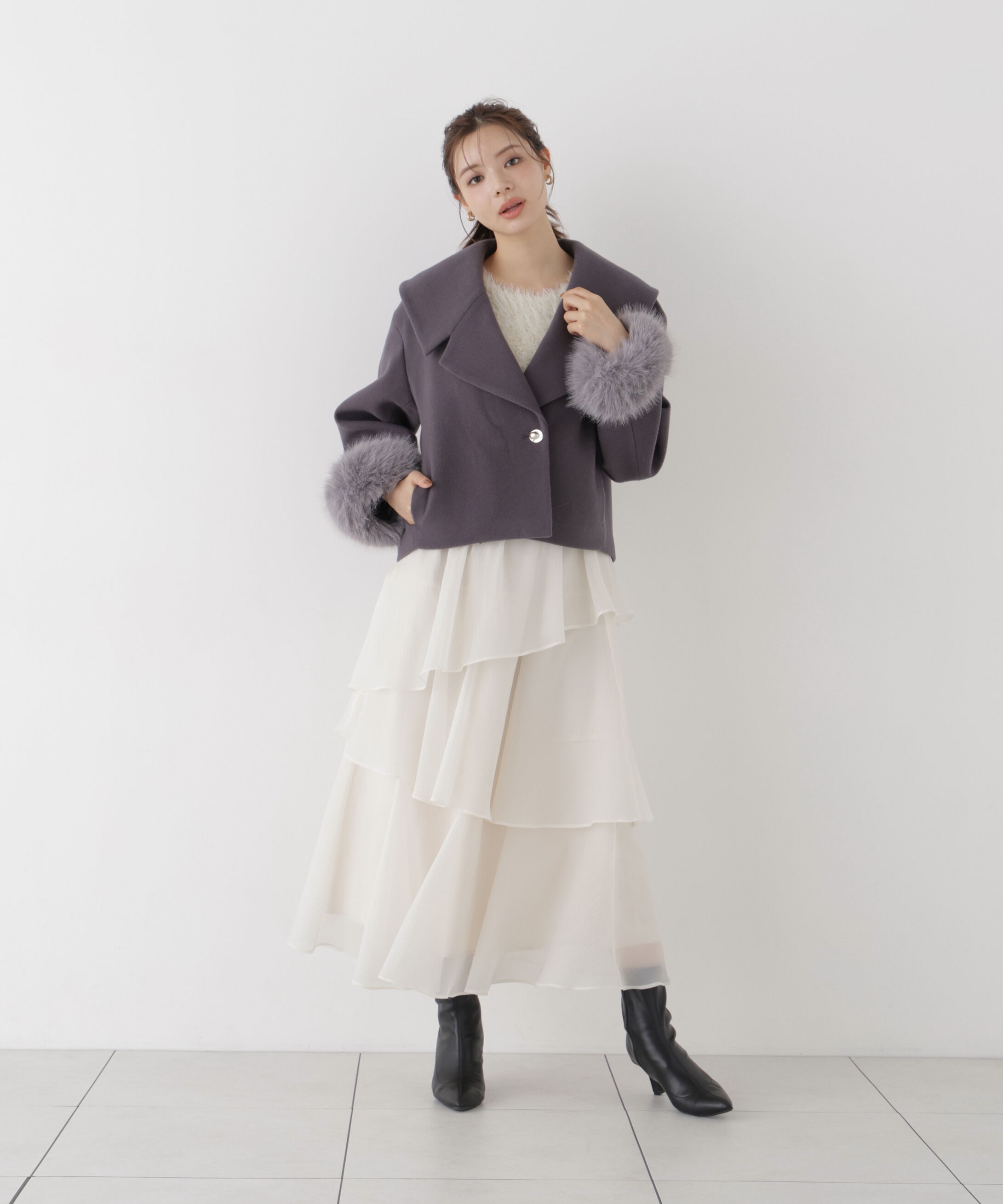PROPORTION BODY DRESSING「ヘムティアードスカート」|スカート|