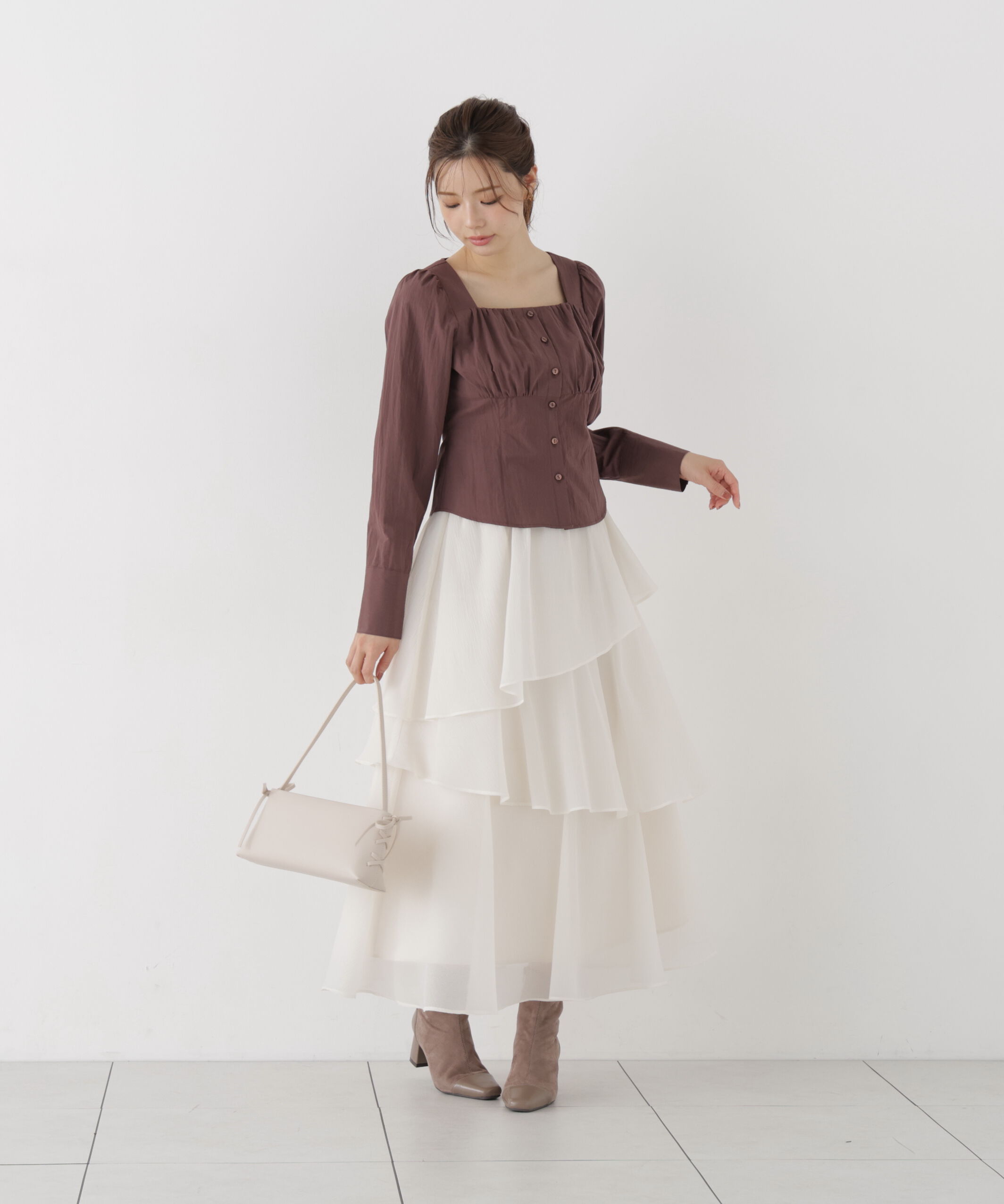 PROPORTION BODY DRESSING「ヘムティアードスカート」|スカート|