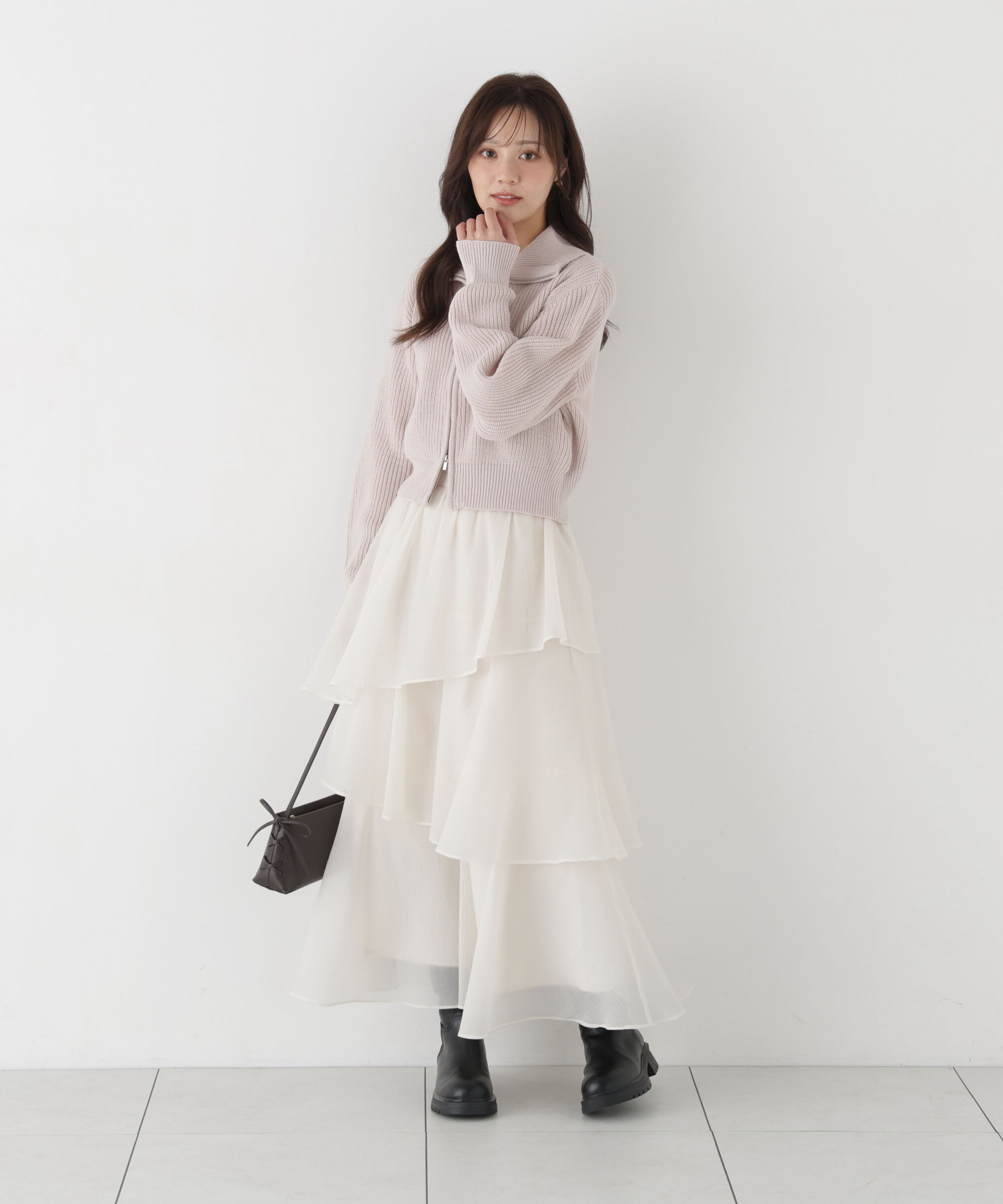 PROPORTION BODY DRESSING「ヘムティアードスカート」|スカート|