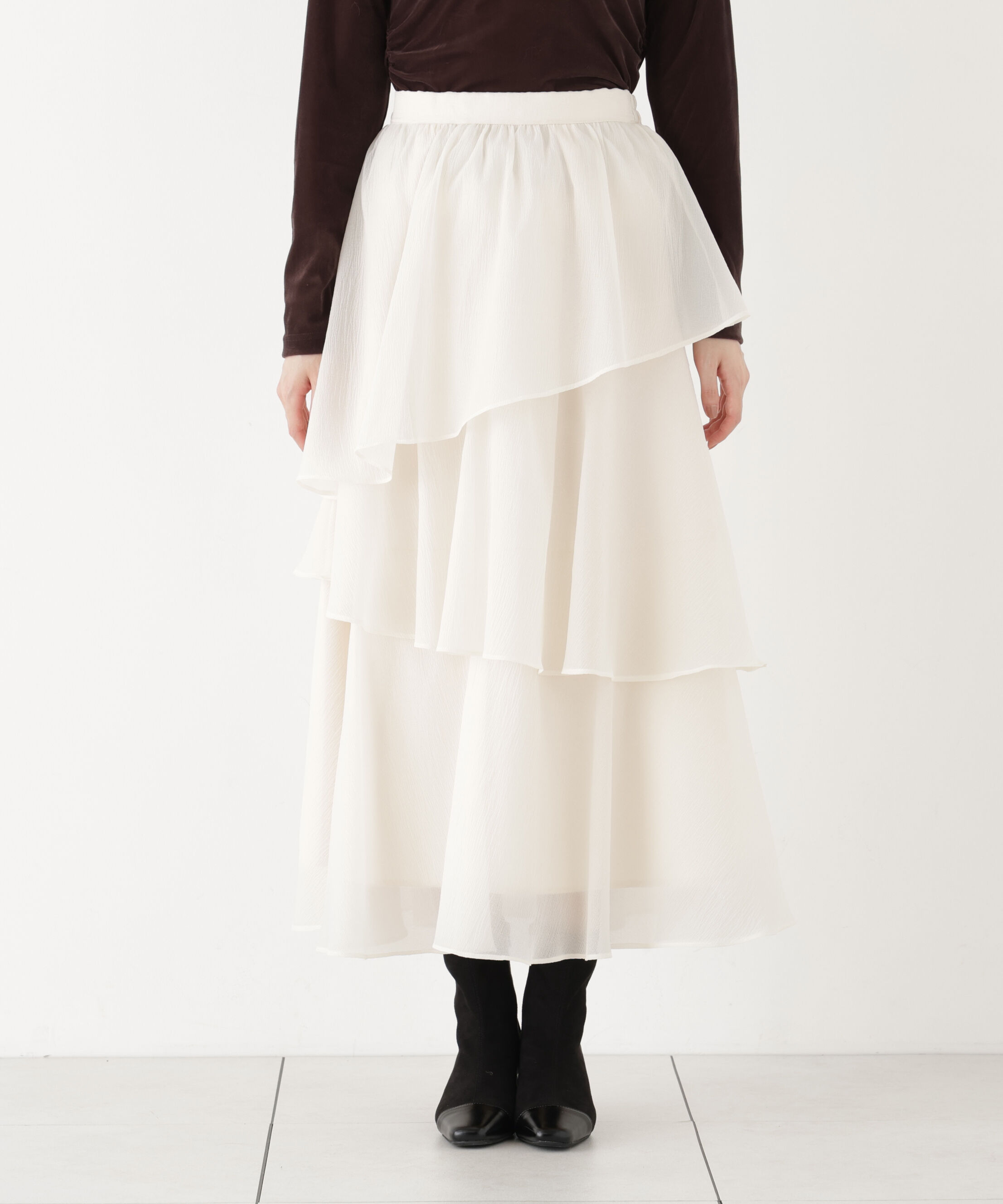 PROPORTION BODY DRESSING「ヘムティアードスカート」|スカート|