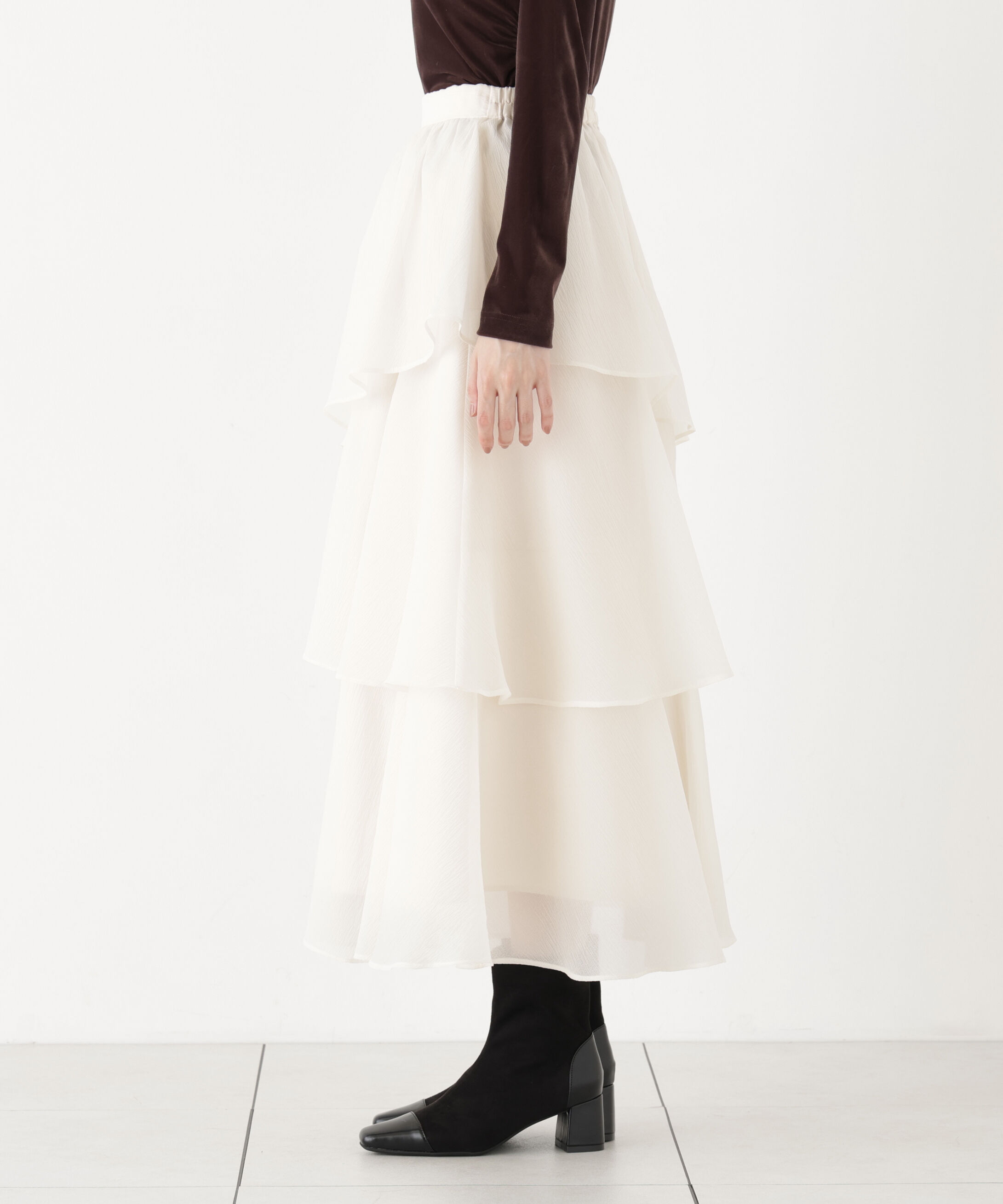 PROPORTION BODY DRESSING「ヘムティアードスカート」|スカート|