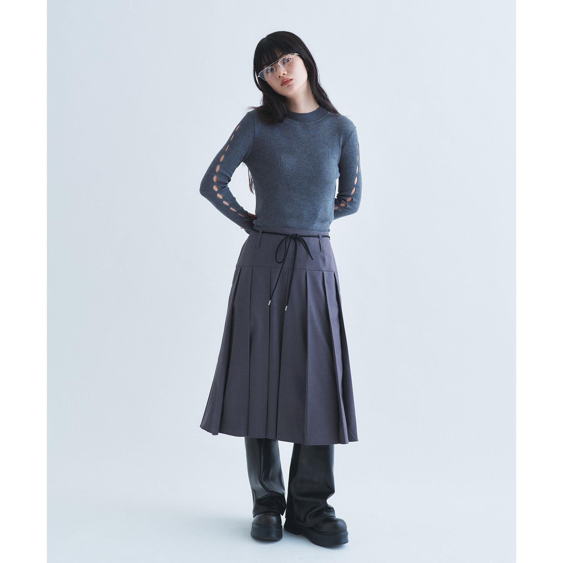 CODE A「soft pleated midi skirt」|スカート|