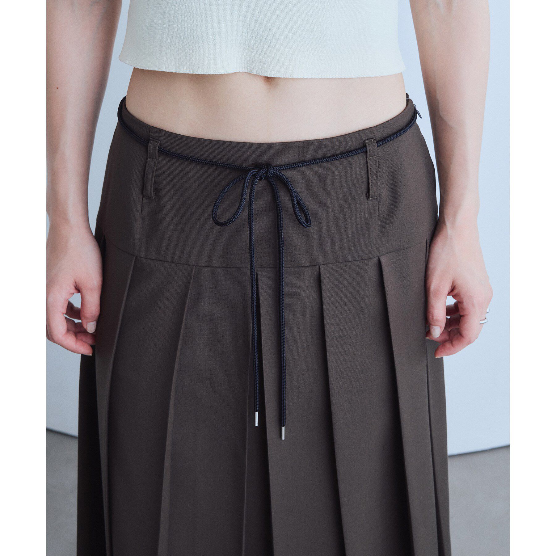 CODE A「soft pleated midi skirt」|スカート|