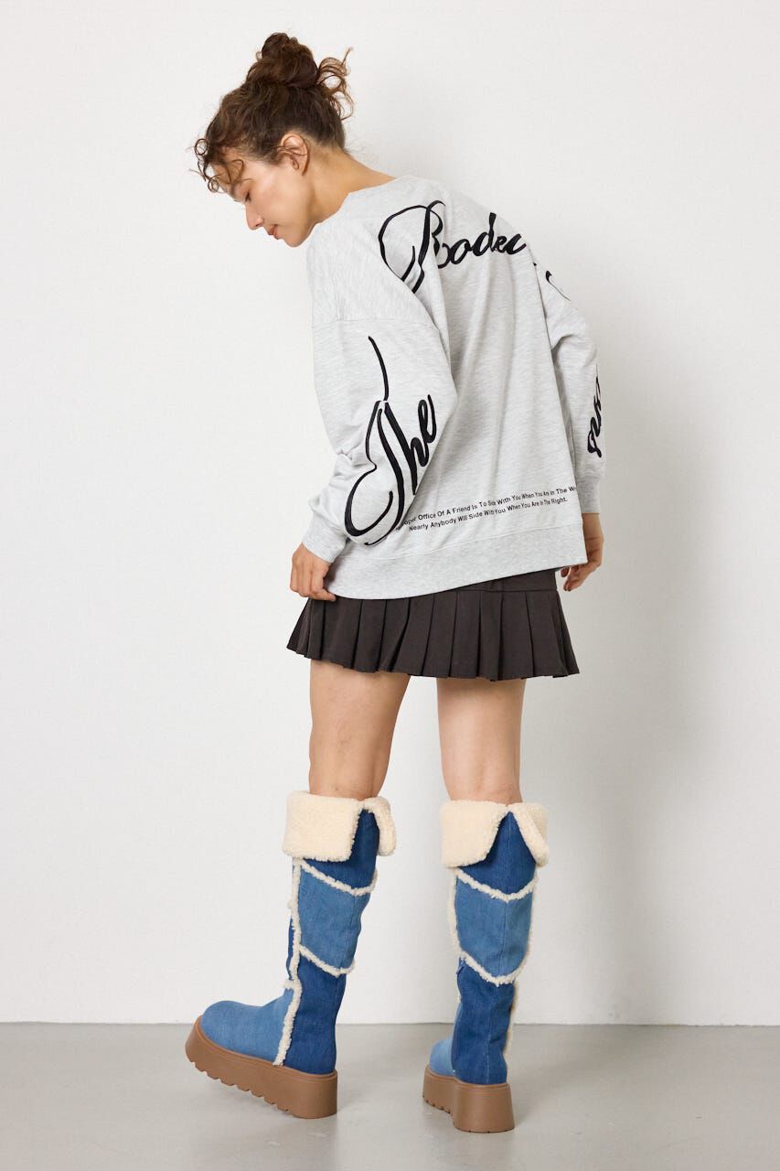 RODEO CROWNS「Embroidery スクリプトスウェットトップス」|パーカー|