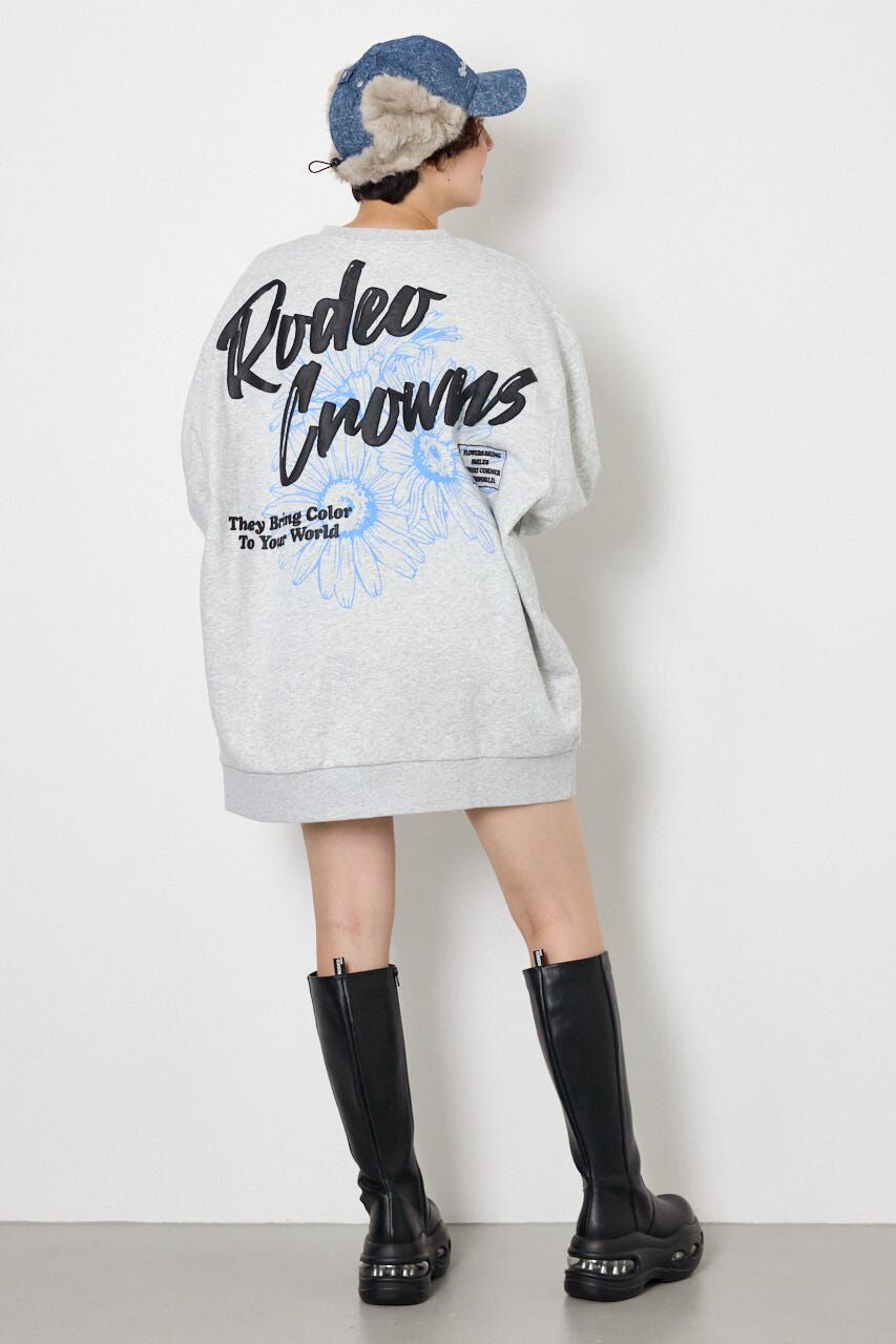 RODEO CROWNS「BIGフラワープリントスウェットワンピース」|ワンピース|