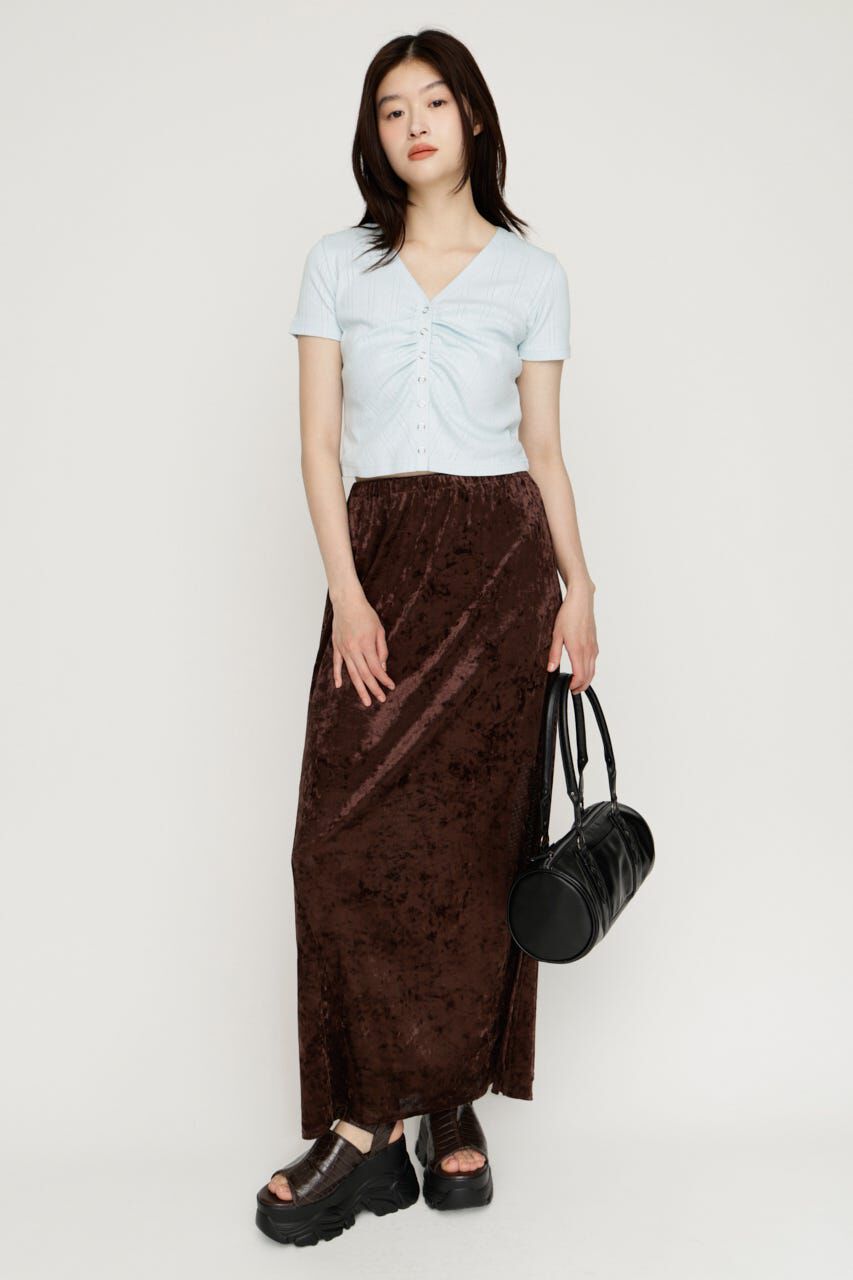 SLY「SHEER CHENILLE ロングスカート」|スカート|