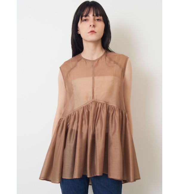 ELENDEEK「SHEER PEPLUM BL」|シャツ・ブラウス|