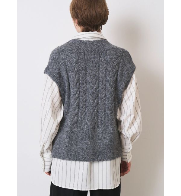 ELENDEEK「CABLE VEST DOCKING SH」|シャツ・ブラウス|