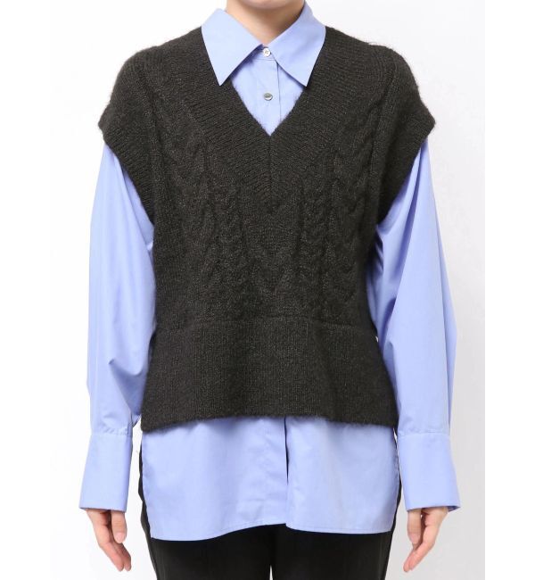 ELENDEEK「CABLE VEST DOCKING SH」|シャツ・ブラウス|