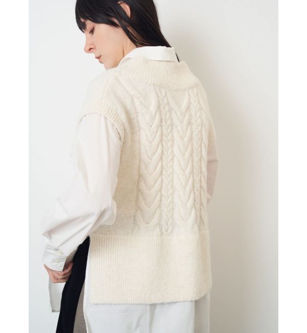 ELENDEEK「CABLE VEST DOCKING SH」|シャツ・ブラウス|