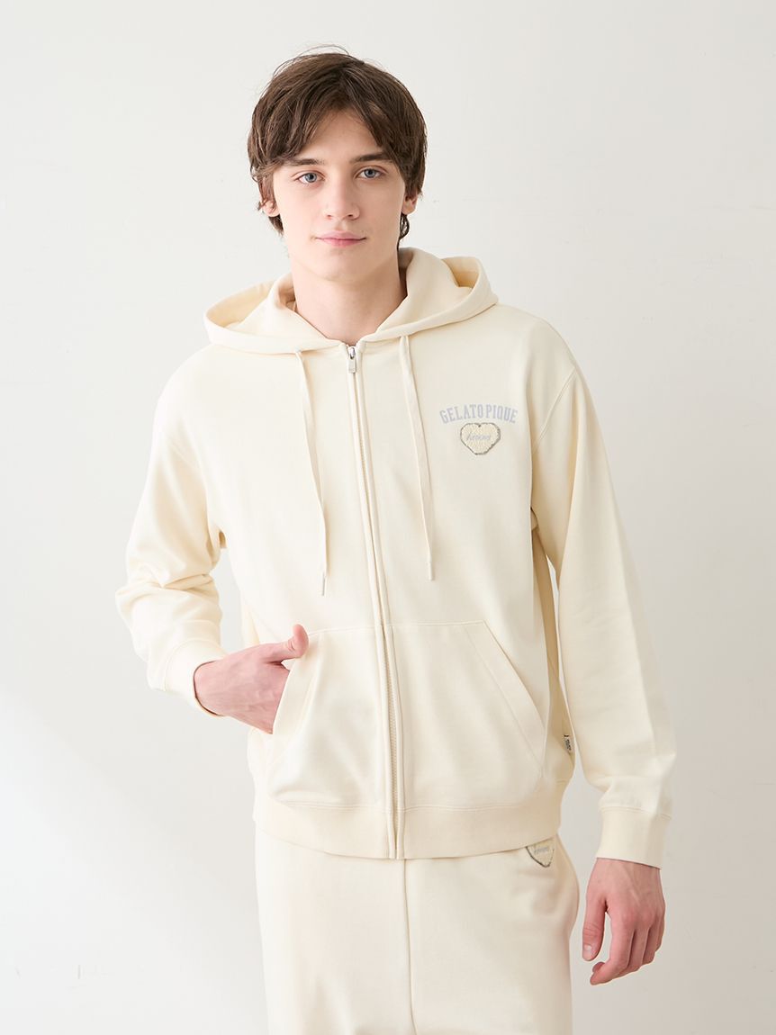 GELATO PIQUE HOMME「【HOMME】【抗菌防臭】ハートロゴ裏毛パーカ」|パーカー|