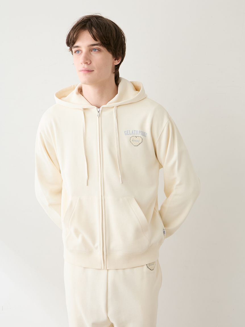 GELATO PIQUE HOMME「【HOMME】【抗菌防臭】ハートロゴ裏毛パーカ」|パーカー|