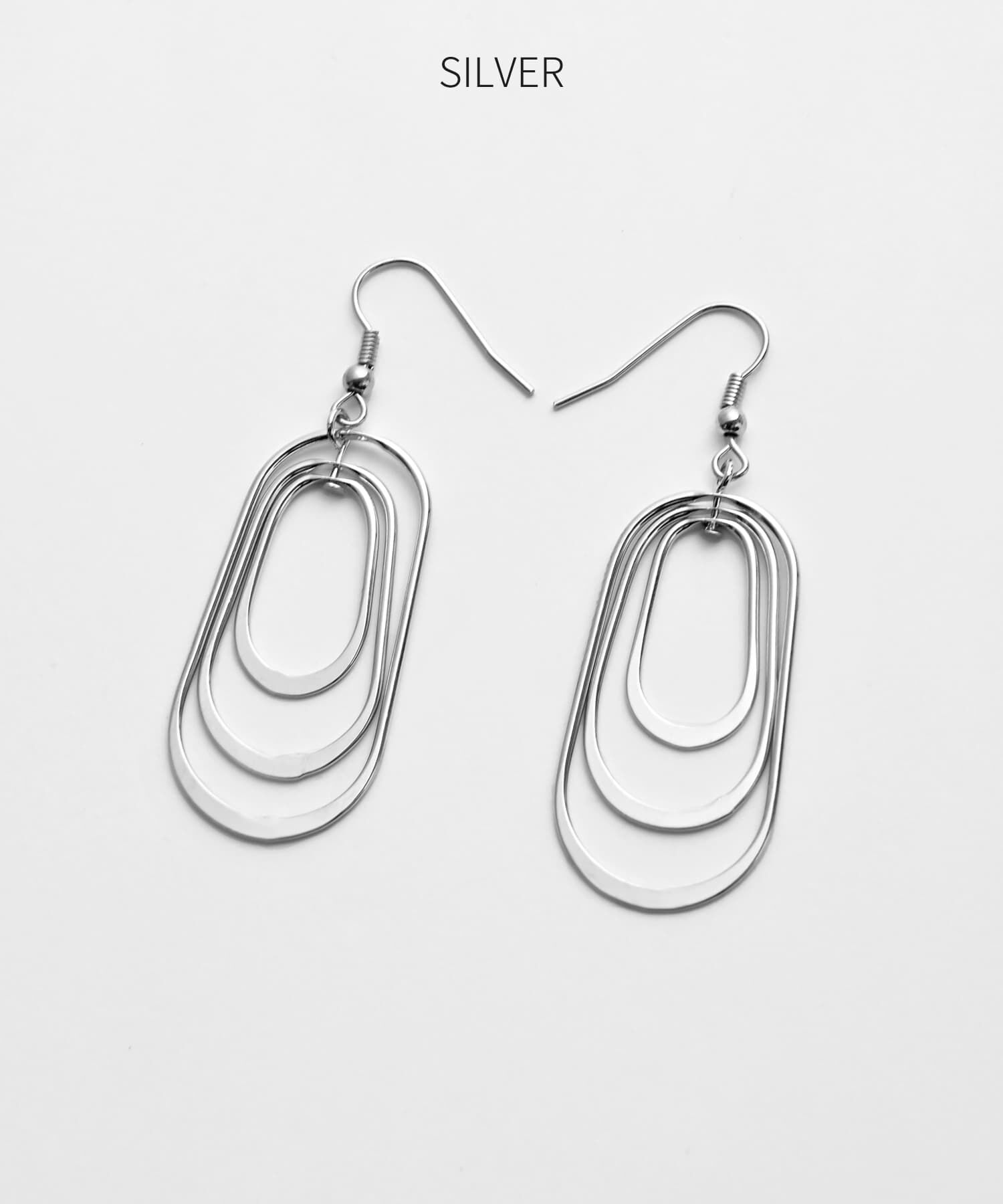 STYLE DELI「クロス配置のオーバルフックピアス」|ピアス|
