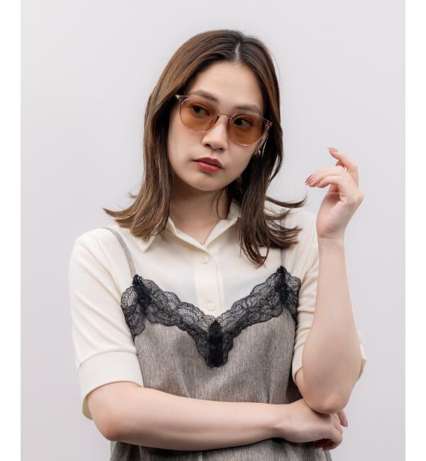  「SUNGLASSES COLLECTION ボストン型 サングラス | カラーレンズ 紫外線対策 UVカット」|サングラス|ライトピンク