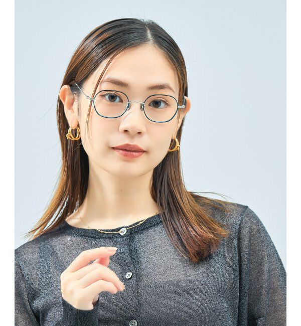  「Zoff｜UNITED ARROWS メガネ | [Stylish] チタン 伊達メガネ ユナイテッドアローズ   レンズ交換券付」|メガネ|ネイビー3