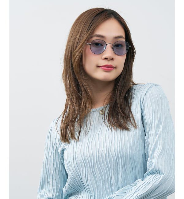  「ボストン型 サングラス | 丸型 メタル カラーレンズ おしゃれ 紫外線対策 UVカット TREND SUNGLASSES」|サングラス|
